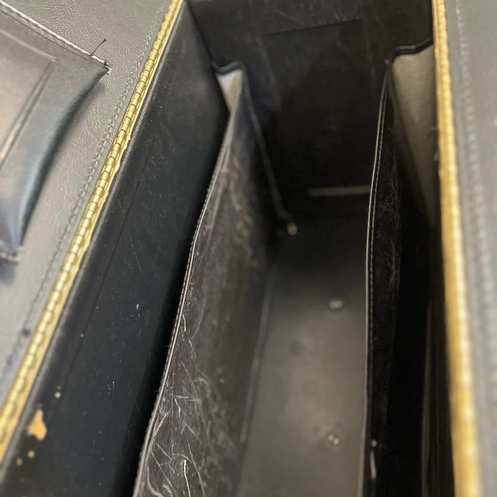 Vintage Stebco Pilot Flight Case Black Heavy Vinyl Coated Briefcase Made In USA